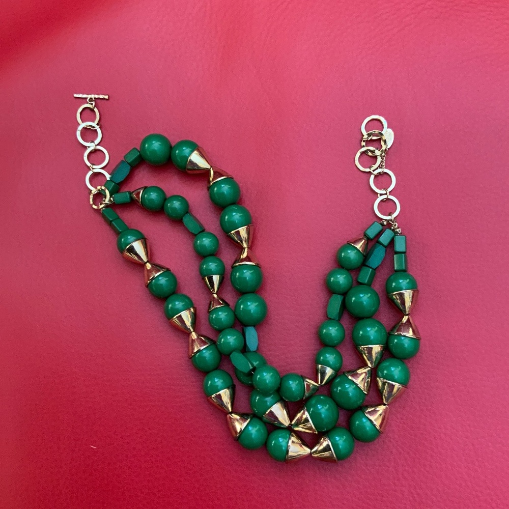 Amrita green  multi string necklace